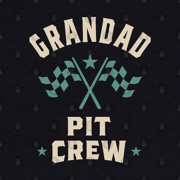 Mens Grandad Pit Crew Grandpa Gift by cidolopez